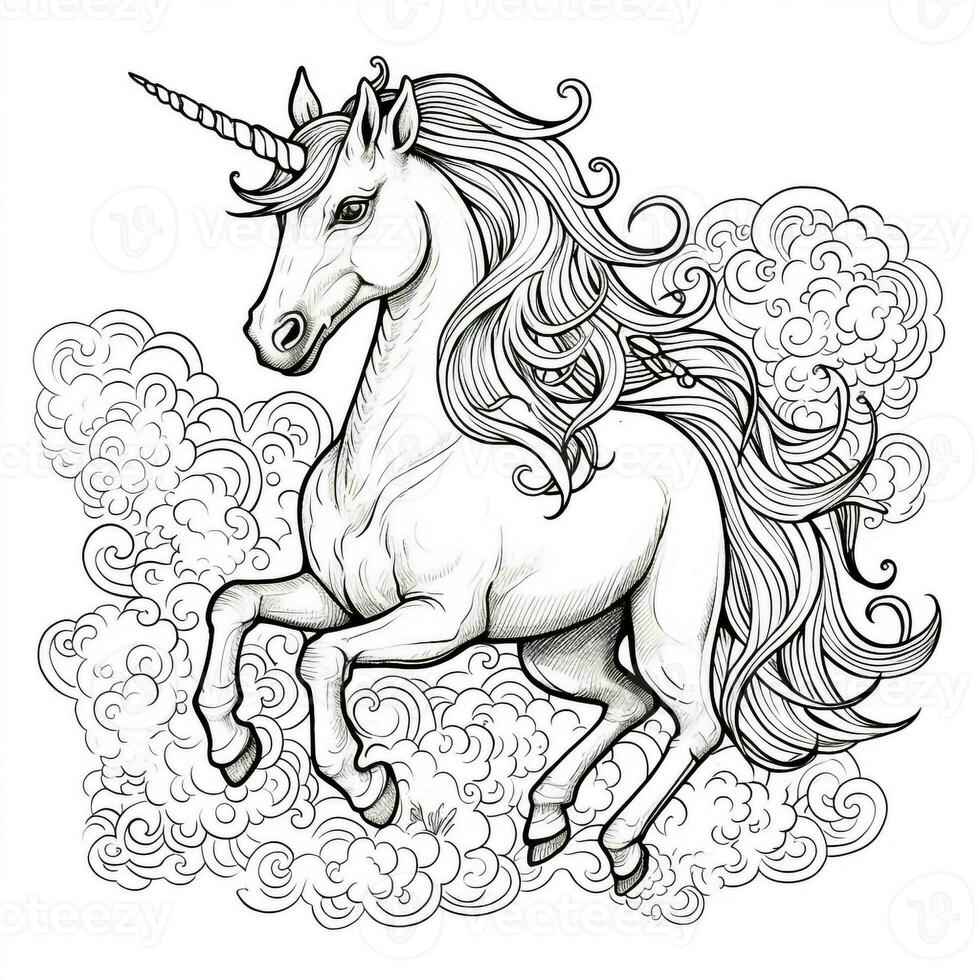 coloriages de licorne pour les enfants photo