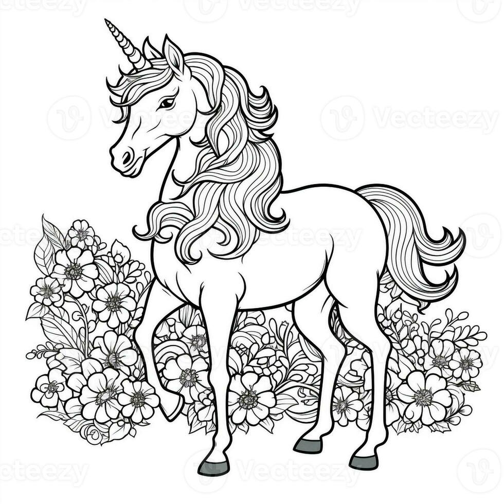 coloriages de licorne pour les enfants photo