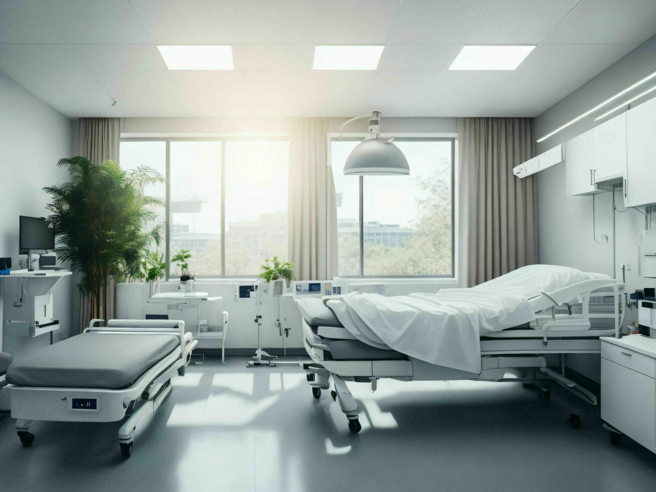 intérieur de une hôpital dans patient pièce photo