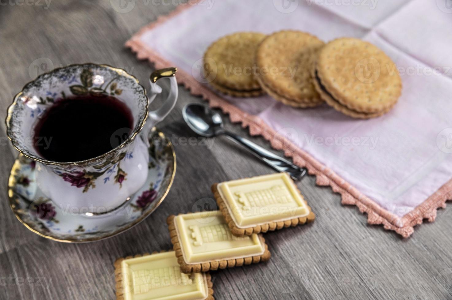 combinaison de nourriture avec du thé photo