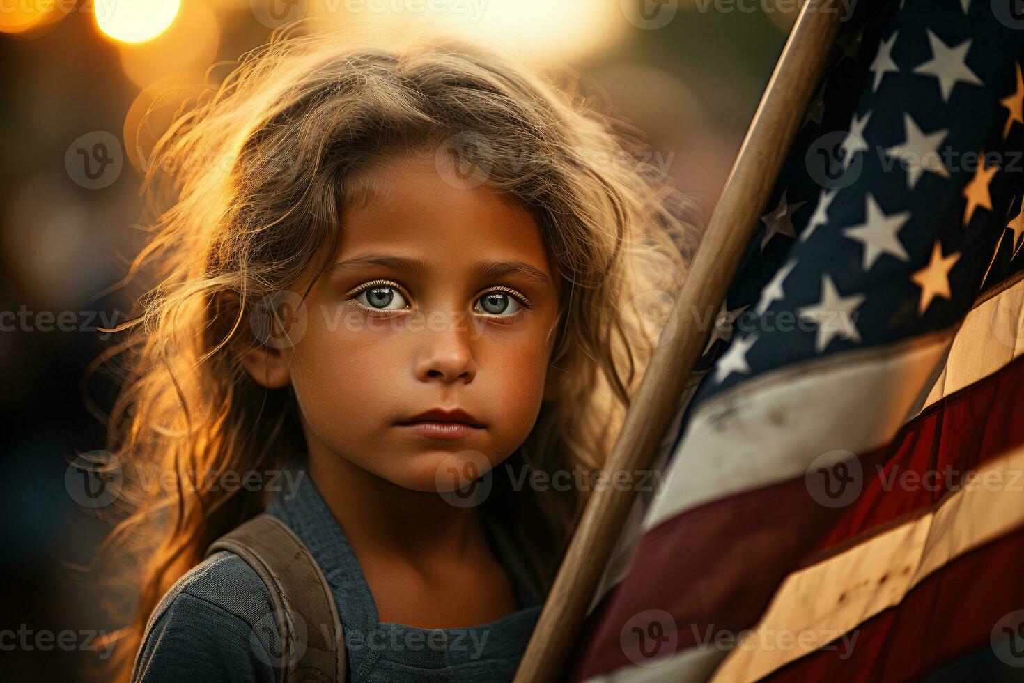 enfance fête - peu patriote sur la main d'oeuvre journée. génératif ai photo