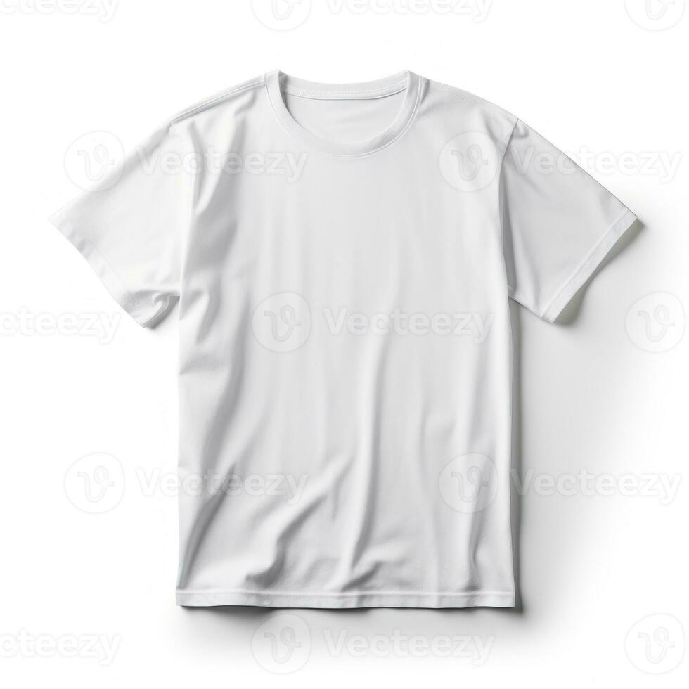 blanc T-shirt maquette isolé photo