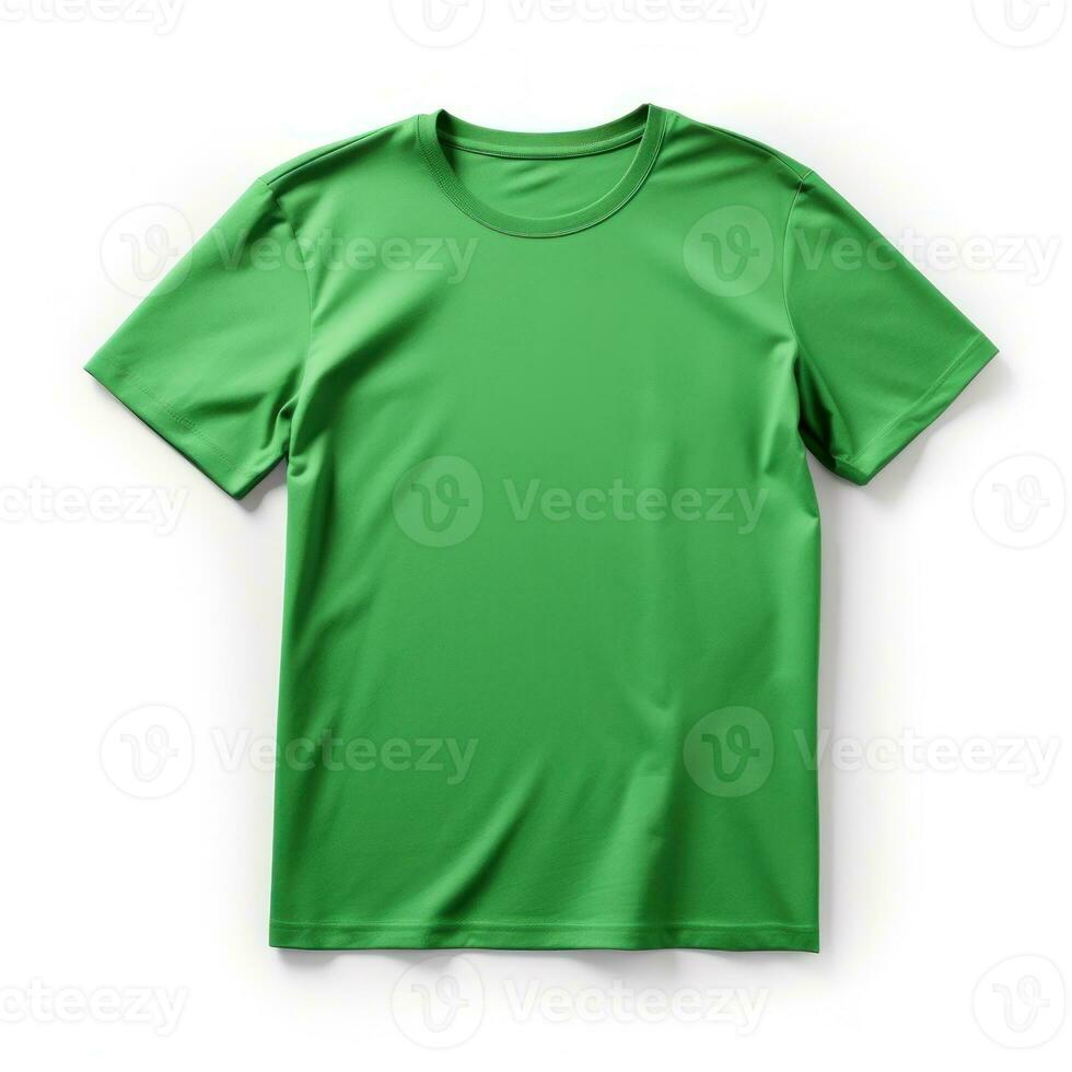 vert T-shirt maquette isolé photo