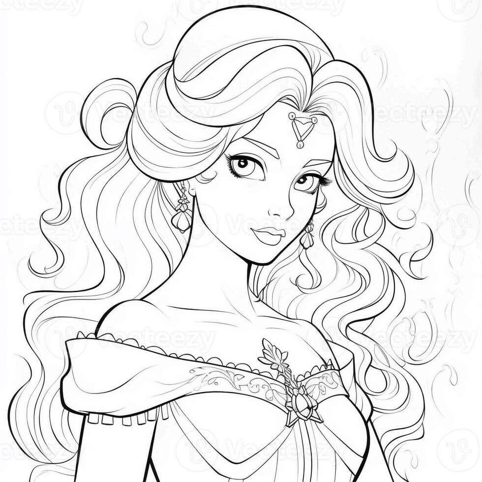 princesse coloriage photo