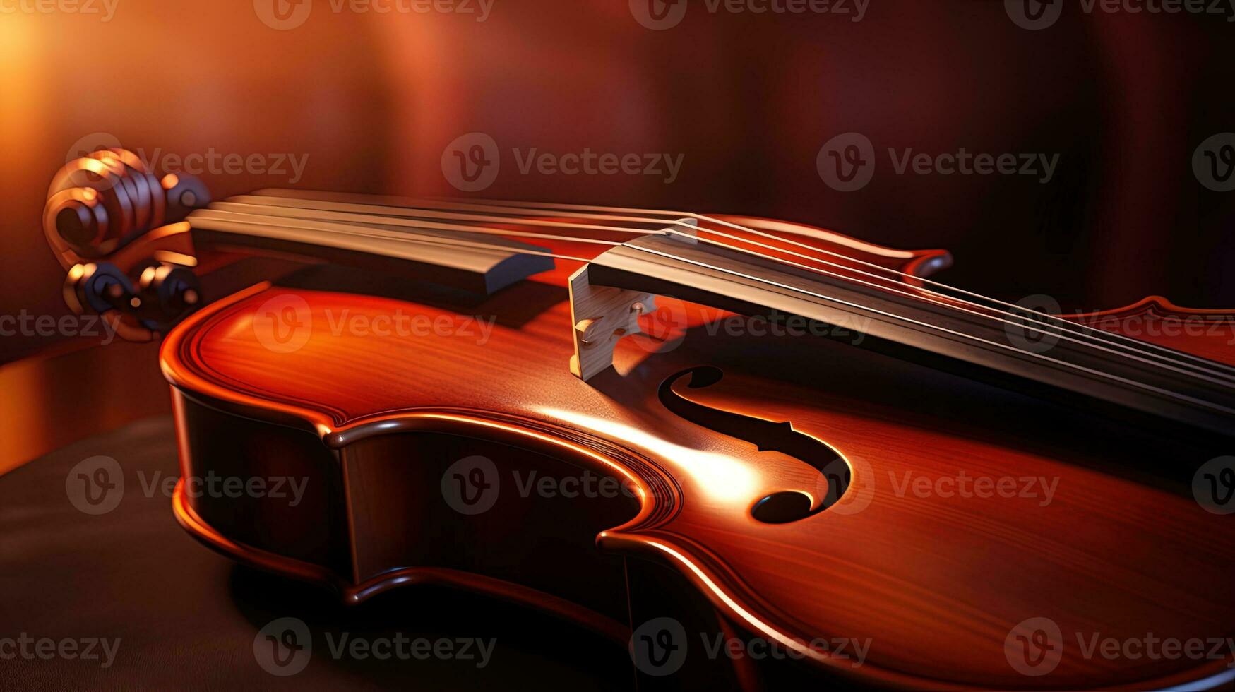musical instrument violon arrière-plan, généré par ai photo