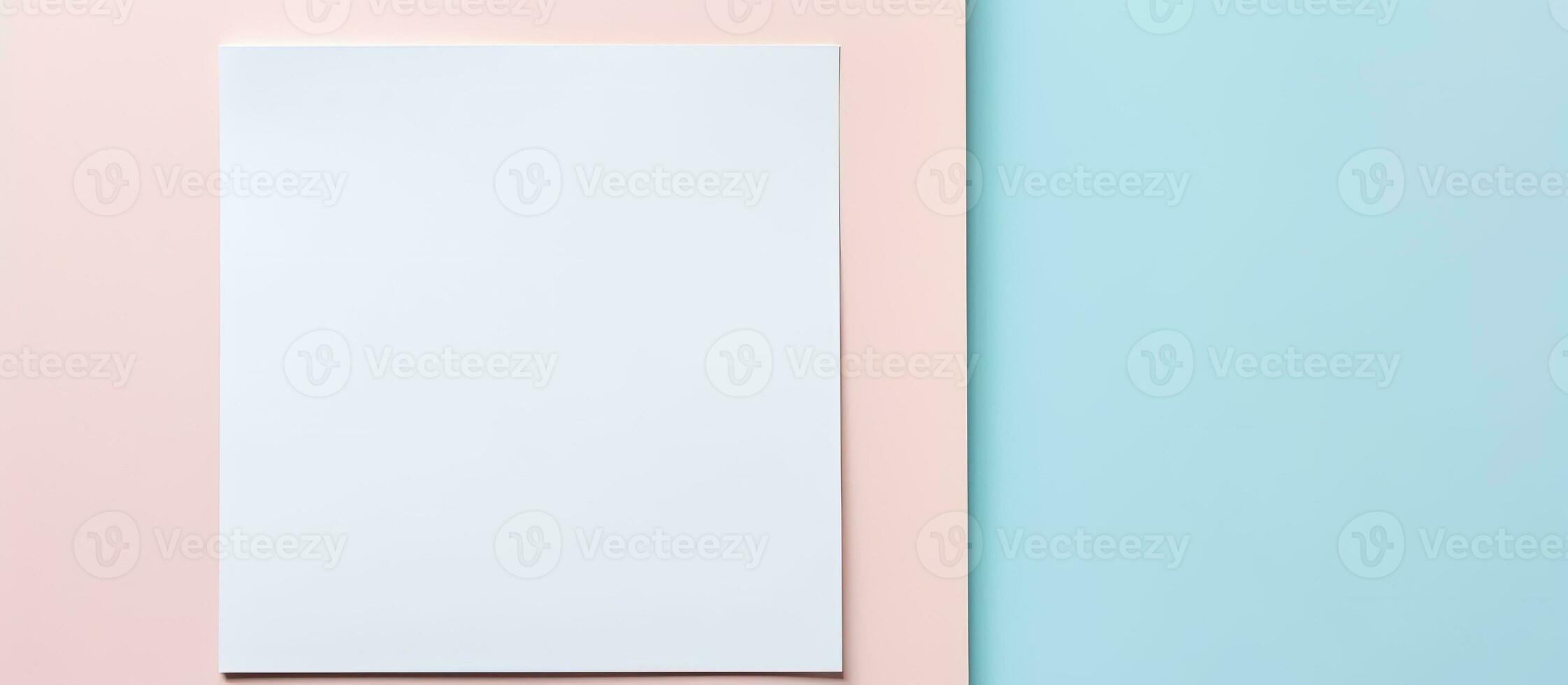 photo de une blanc et rose en tissu sur une bleu Contexte avec ample espace pour texte ou autre conception éléments avec copie espace