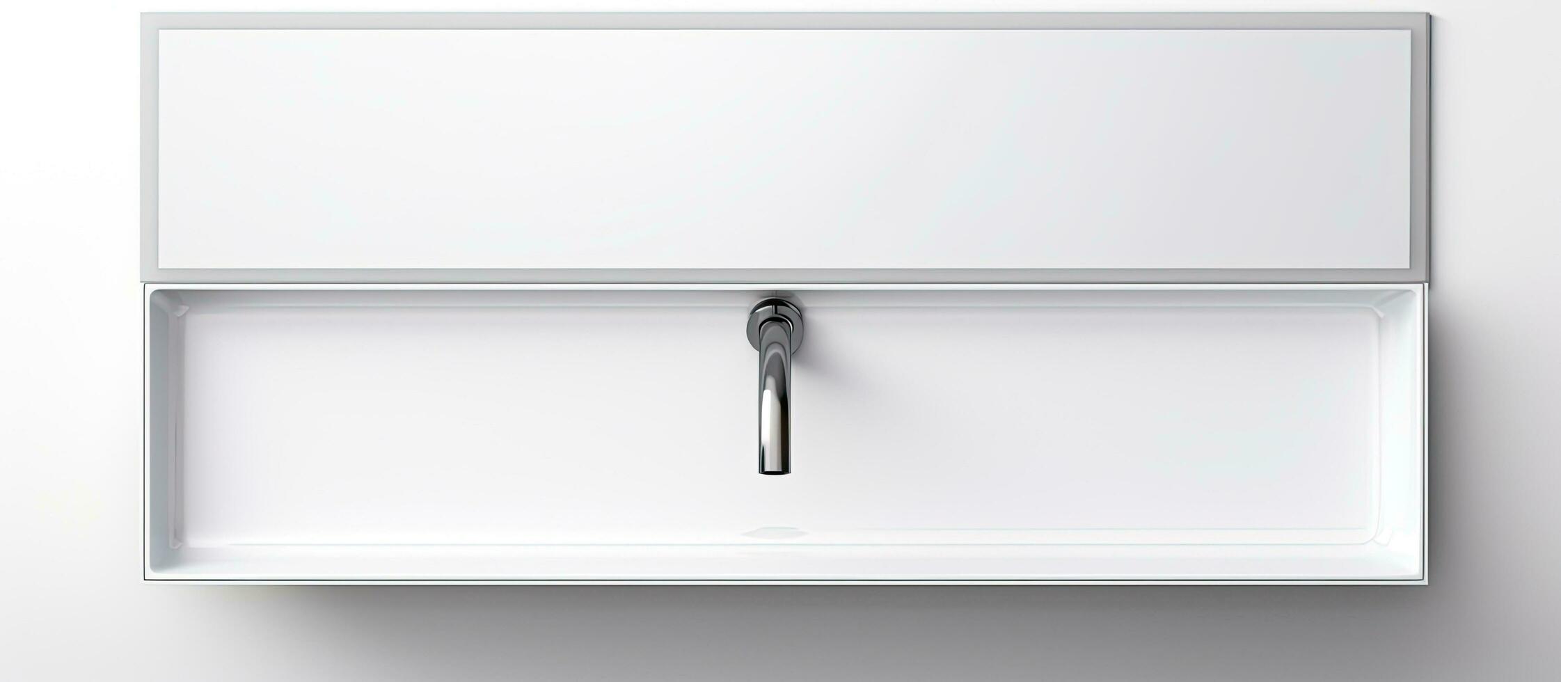 photo de une minimaliste blanc mur étagère avec une lisse métal accrocher, parfait pour organiser et affichage votre essentiel avec copie espace