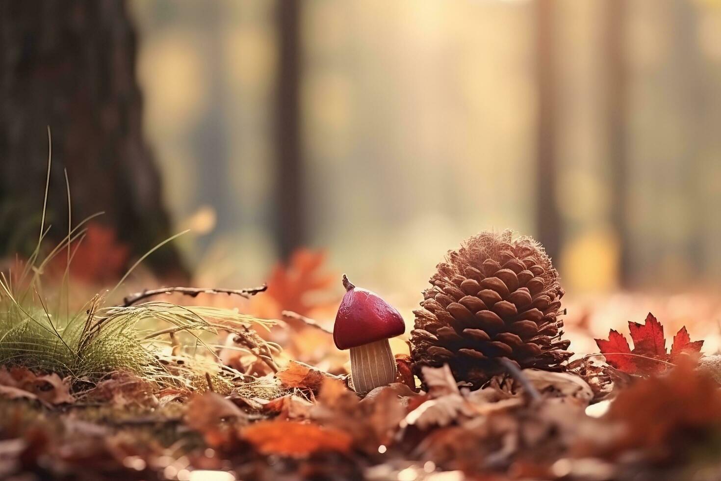 l'automne composition avec copie espace ai génératif photo