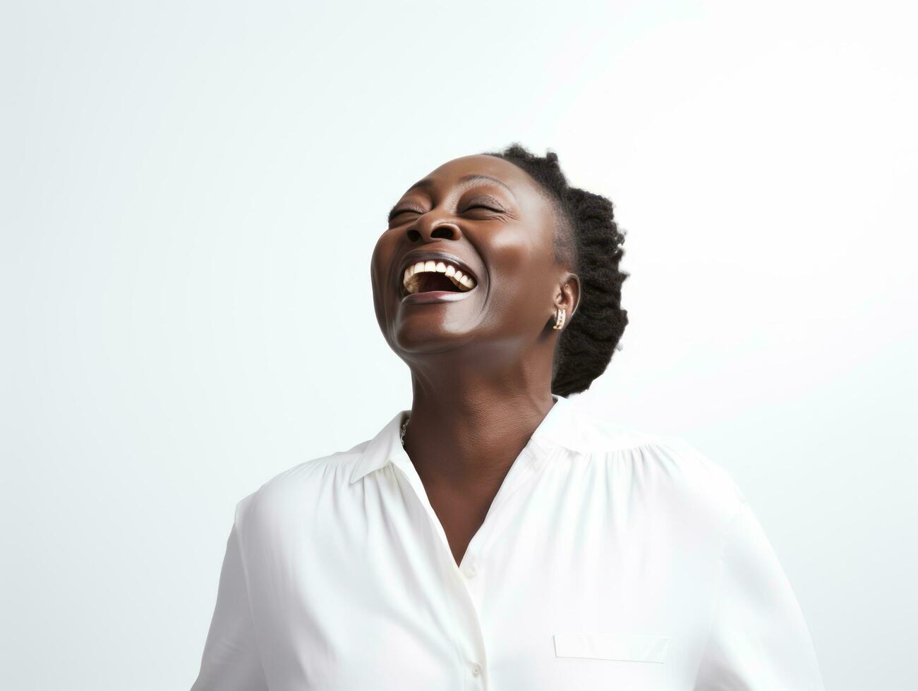 studio coup de africain femme dynamique émotif gestes ai génératif photo