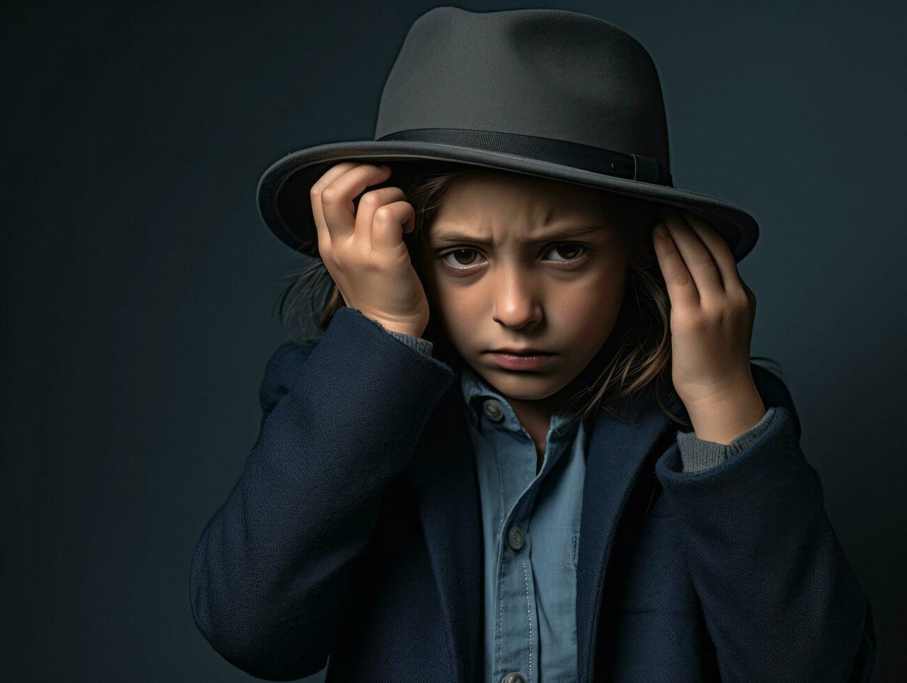 photo de émotif dynamique pose mexicain enfant dans école ai génératif