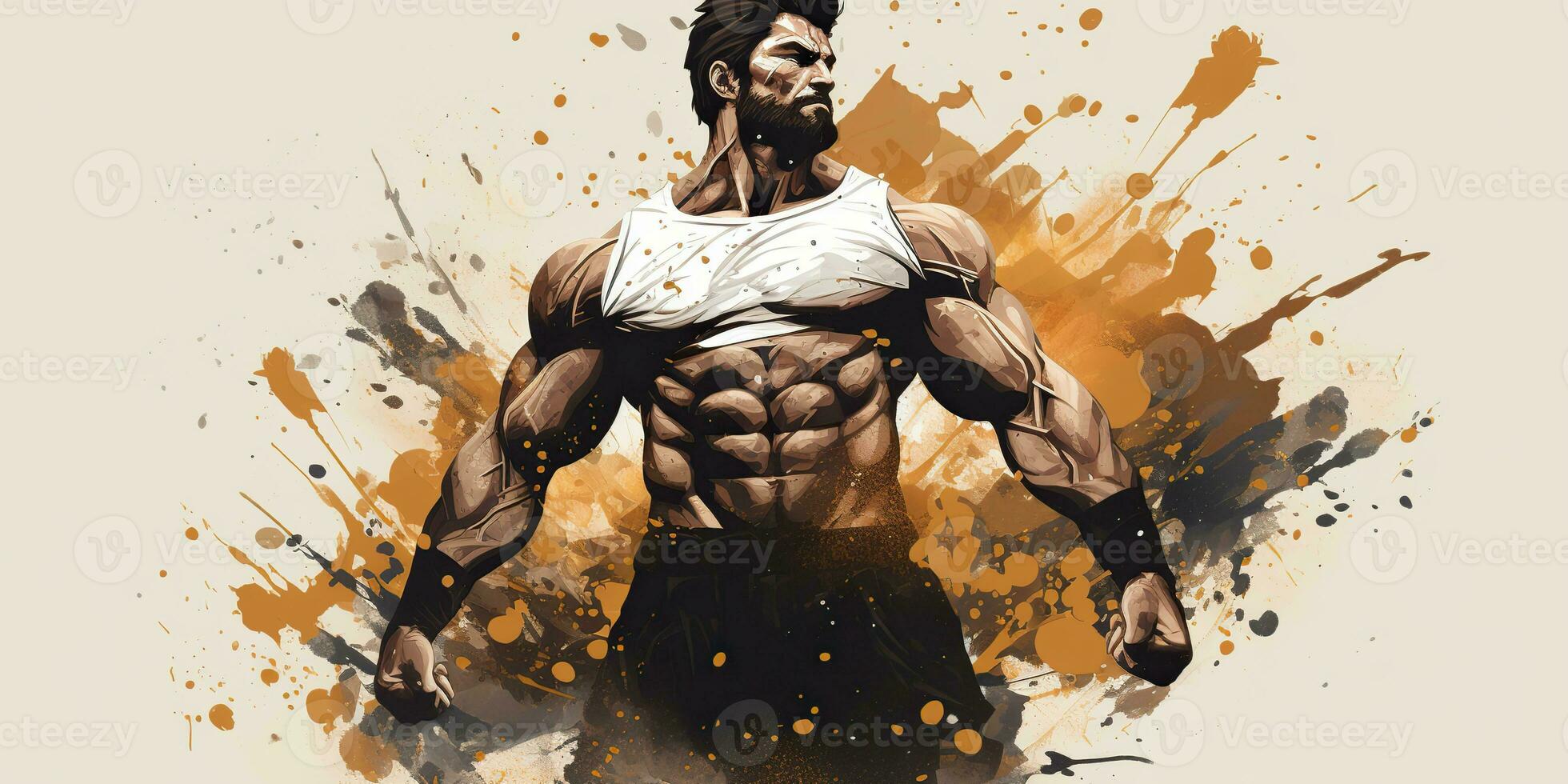 ai généré. ai génératif. Beau sport en forme homme. Gym faire des exercices en bonne santé mode de vie fort Puissance muscle motivation inspiration. graphique art photo