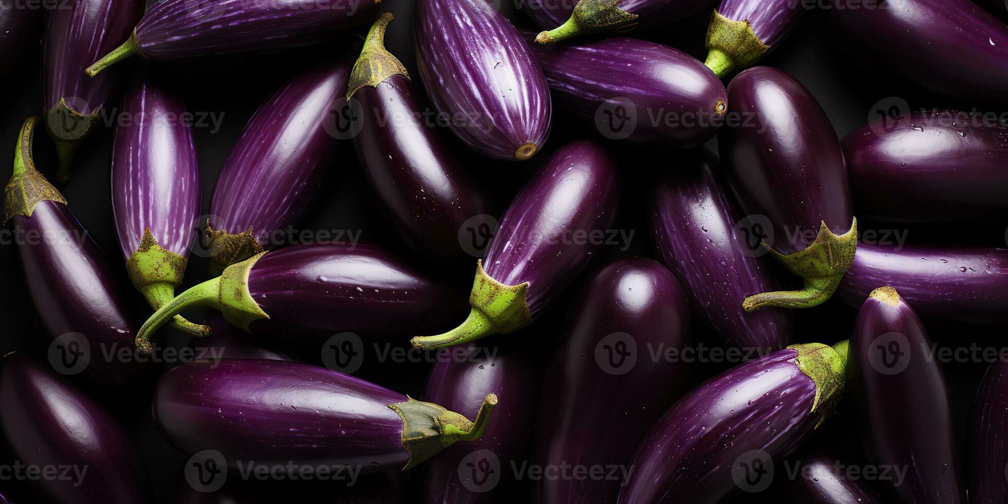 ai généré. ai génératif. beaucoup aubergines modèle sur Contexte. Frais en bonne santé des légumes nourriture régime. graphique art photo