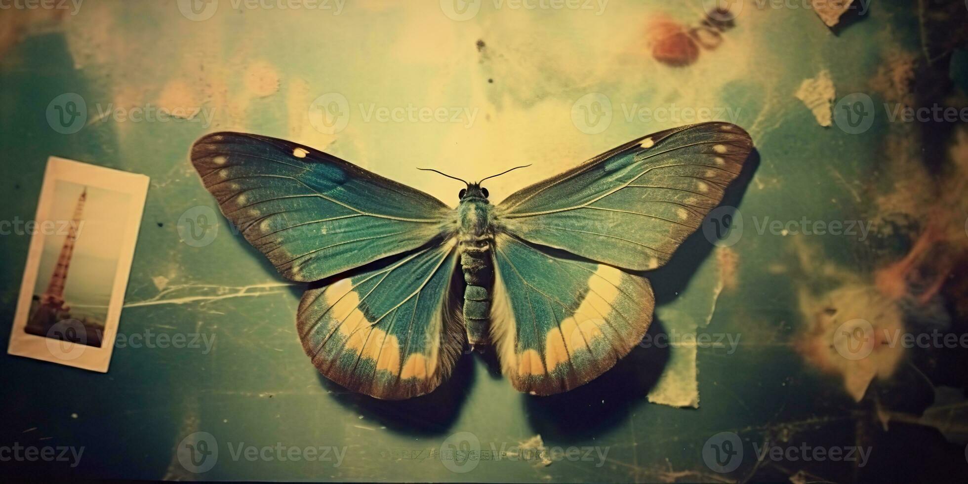 ai généré. ai génératif. photo réaliste illustration de une macro de une rare magnifique lunaire papillon. graphique art illustration