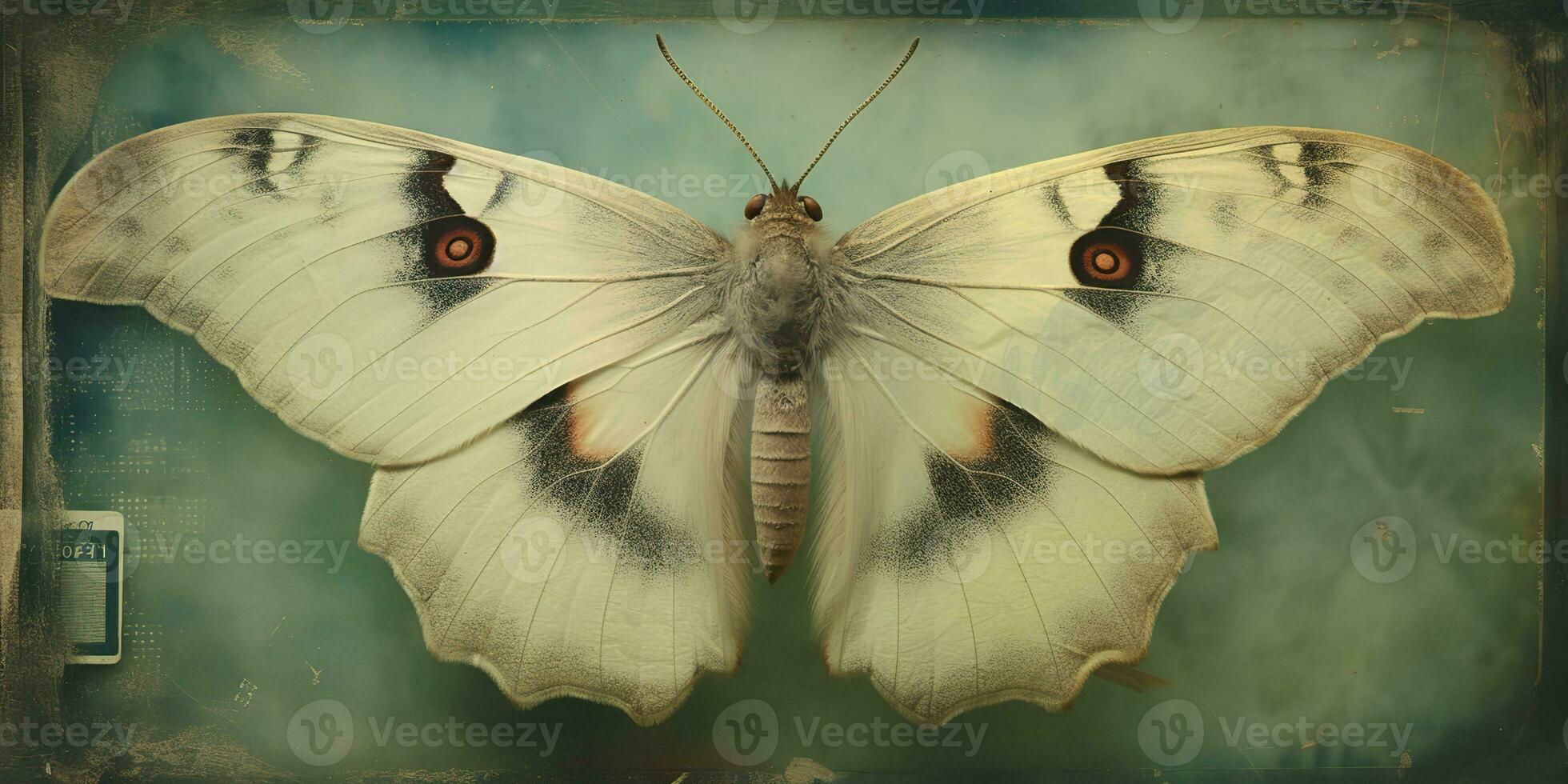 ai généré. ai génératif. photo réaliste illustration de une macro de une rare magnifique lunaire papillon. graphique art illustration