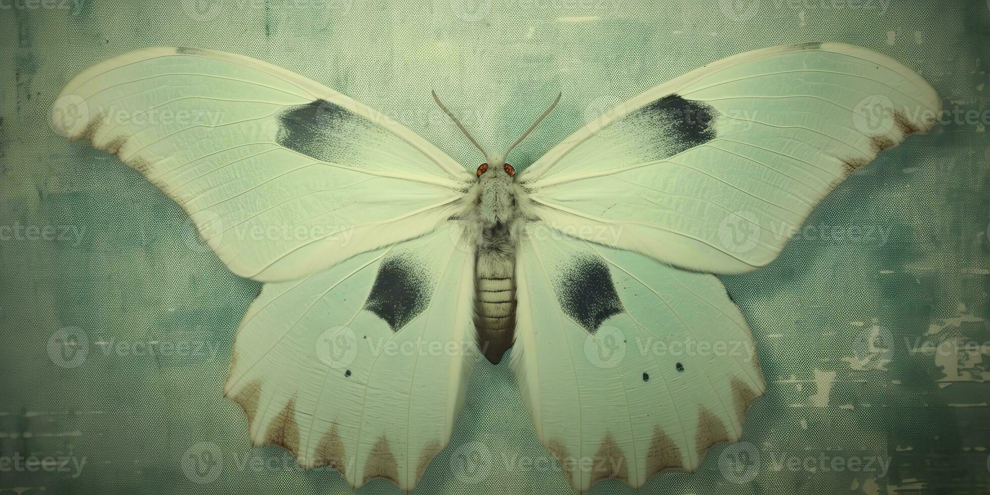 ai généré. ai génératif. photo réaliste illustration de une macro de une rare magnifique lunaire papillon. graphique art illustration