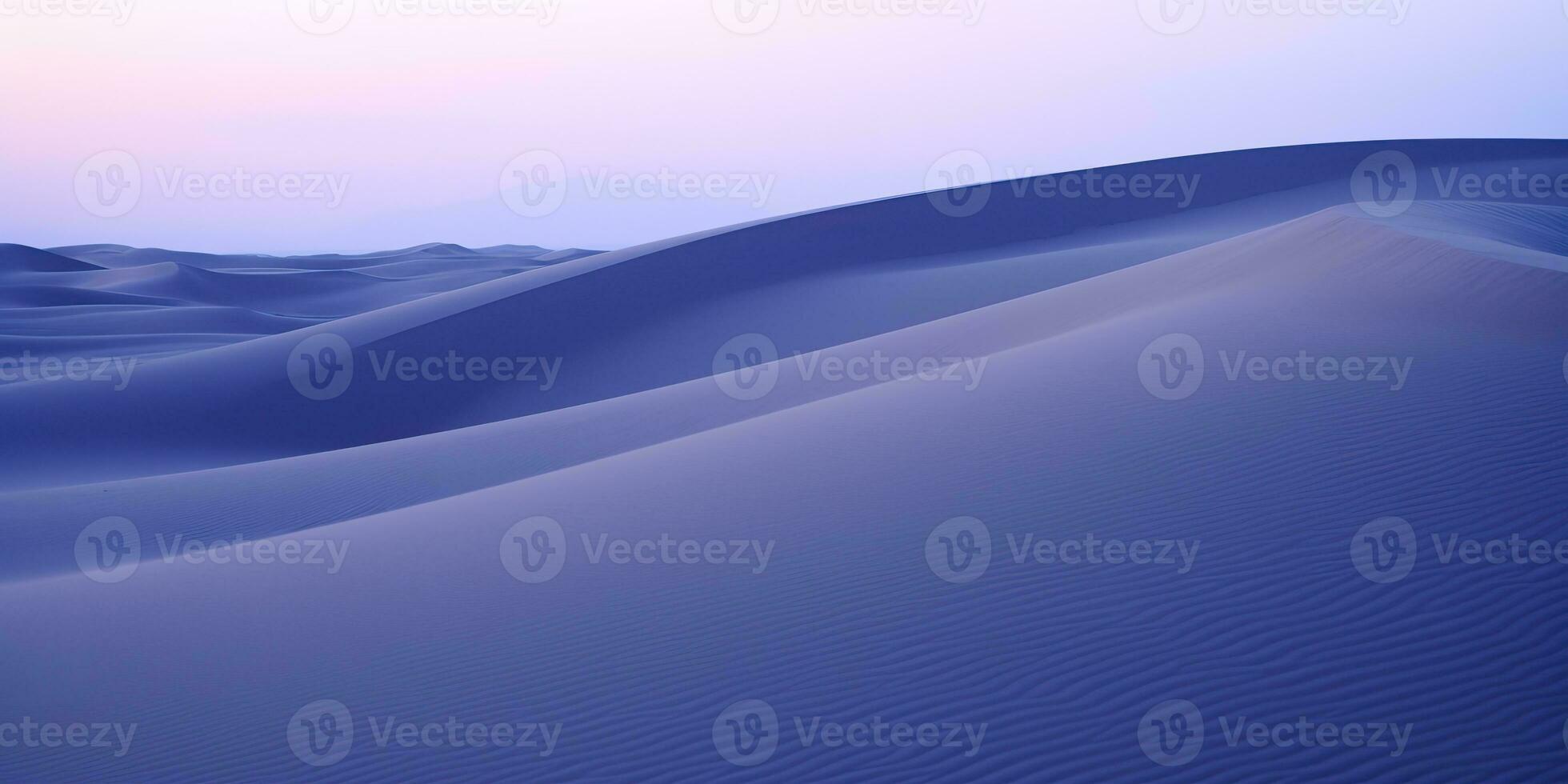 ai généré. ai génératif. bleu foncé soir le sable dunes désert Extérieur la nature paysage. aventure Voyage explorer arabe Dubai Egypte voyage ambiance. graphique art photo