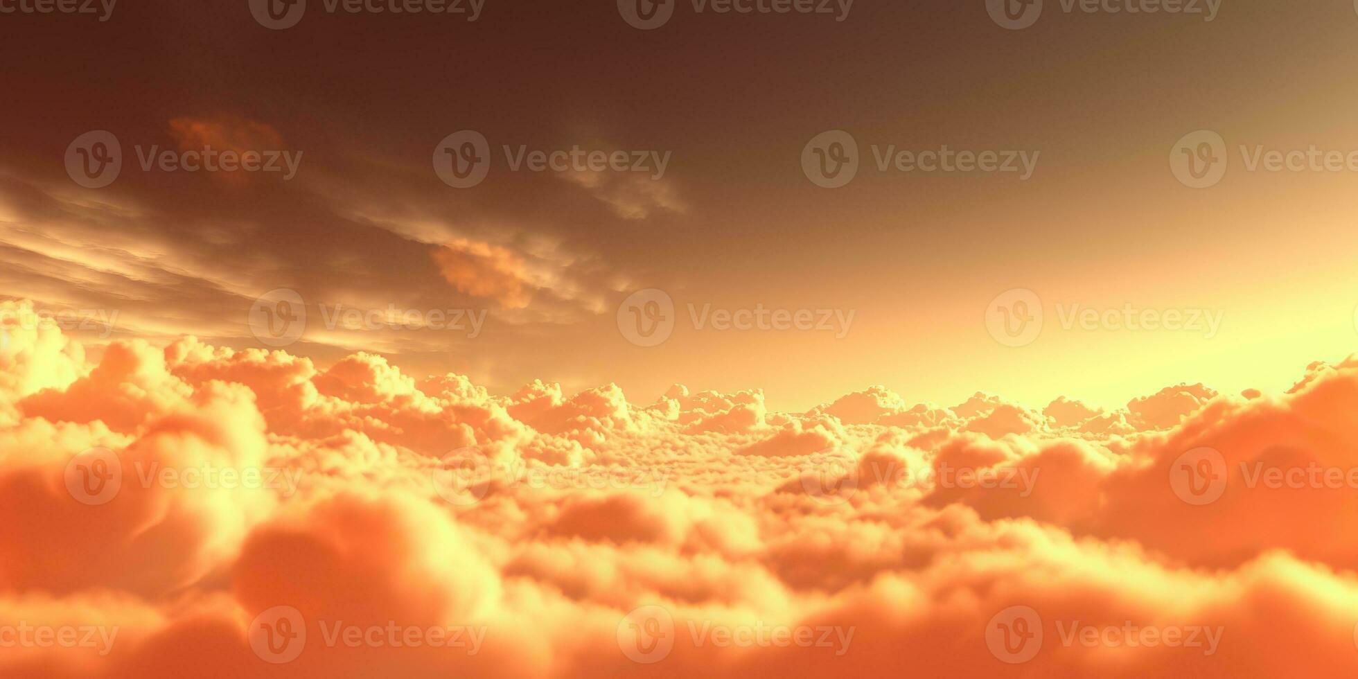 ai généré. ai génératif. ciel des nuages air drone vue Jaune Orange Couleur Contexte paysage. aventure voyage Voyage Extérieur voler. graphique art photo