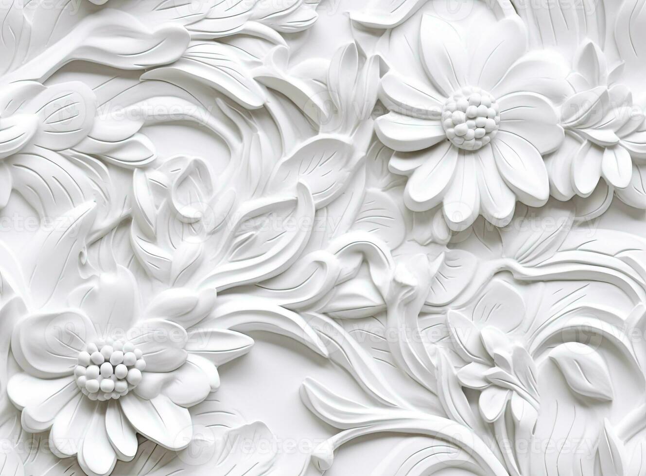 Un Grand Nuage Blanc Avec Un Motif Floral Est Suspendu Au Plafond