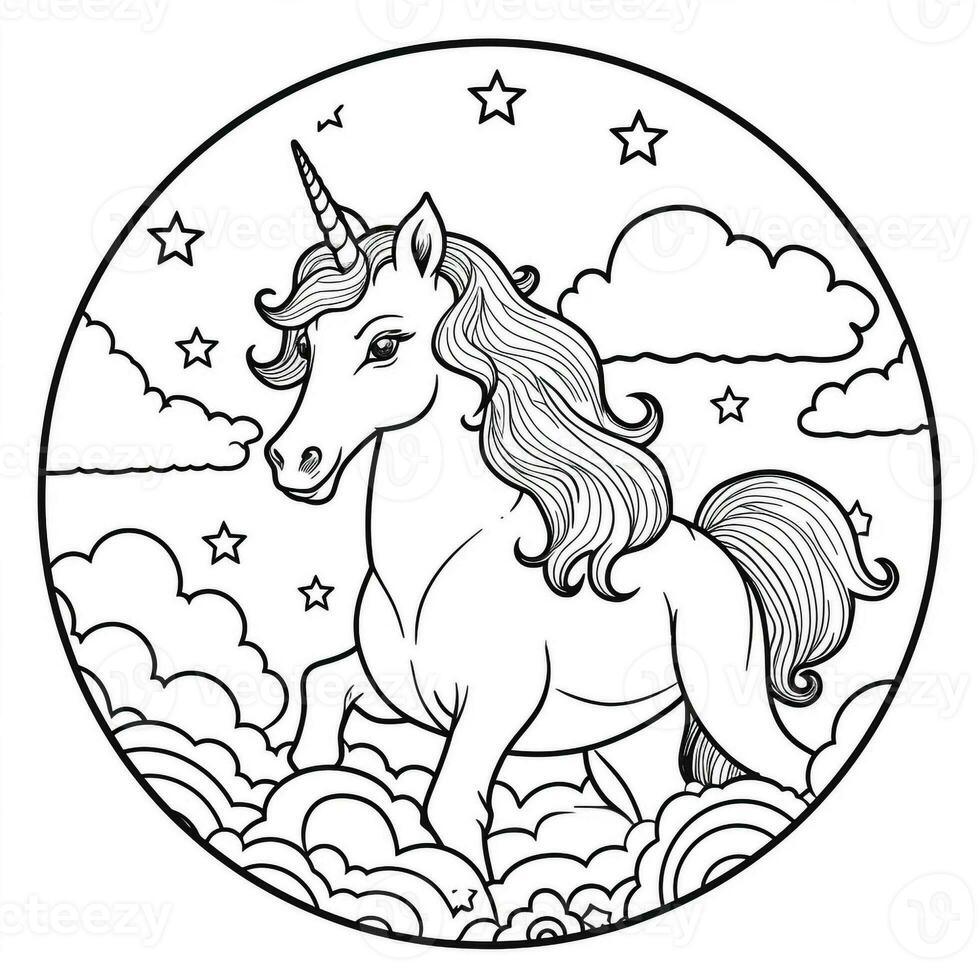 coloriage de licorne pour les enfants photo