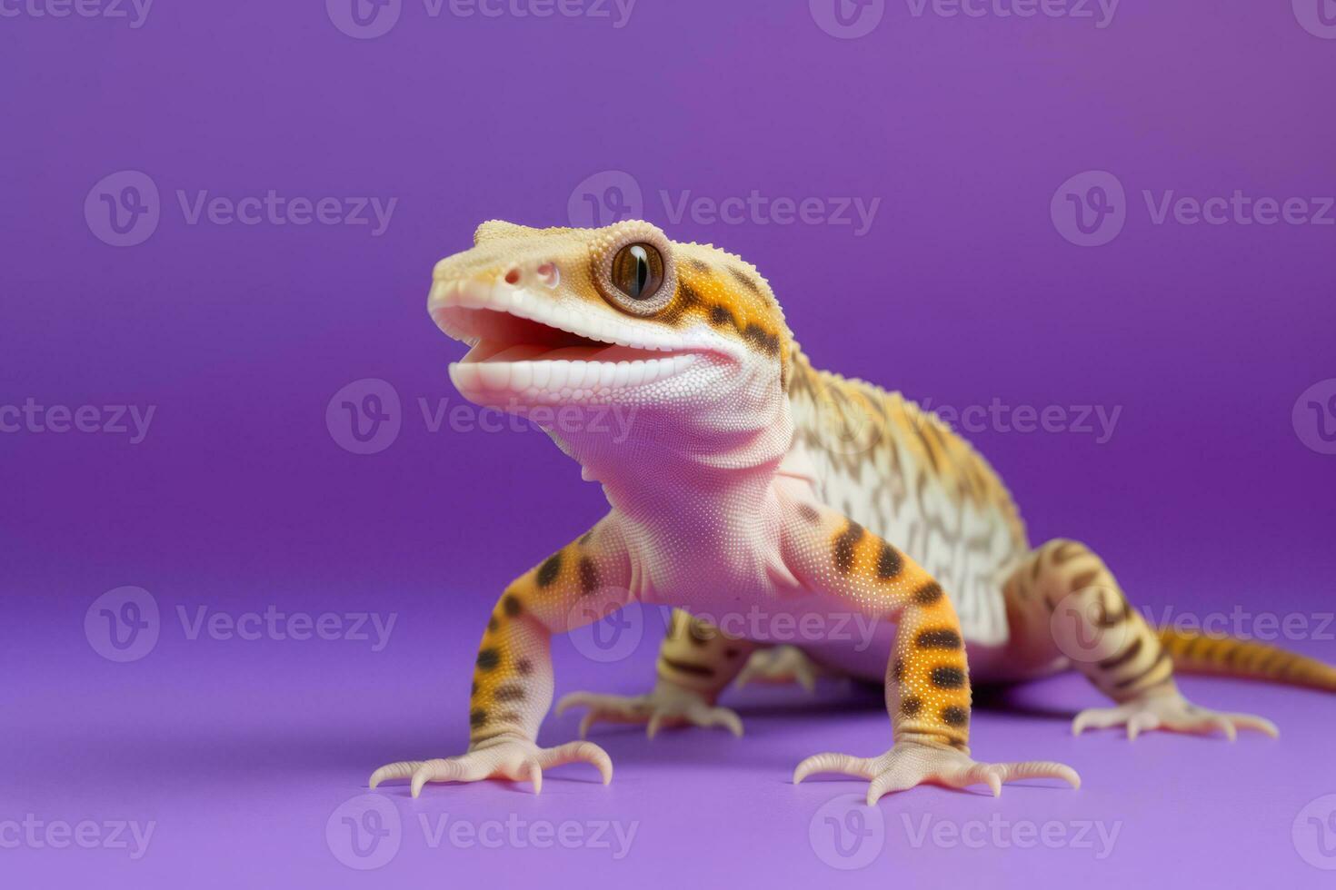 très mignonne léopard gecko dans nature, nationale géographie, large la vie animaux. ai généré. photo