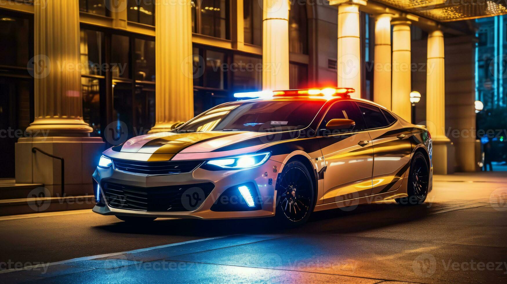 police voiture de une magnifique transport avec futuriste conception. ai généré. photo