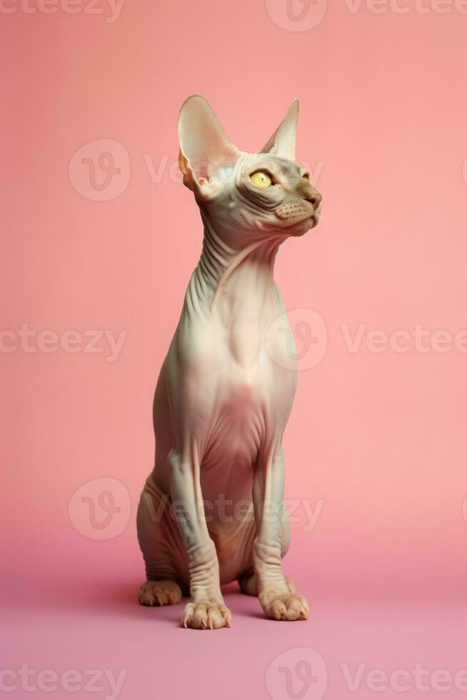 très mignonne sphynx dans nature, nationale géographie, large la vie animaux. ai généré. photo