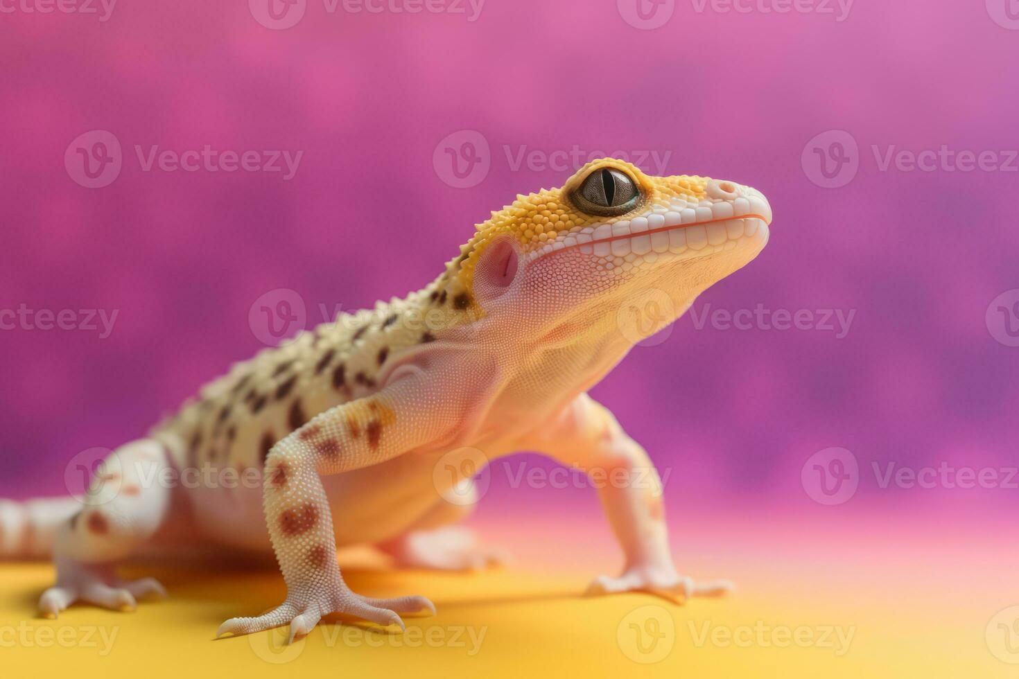 très mignonne léopard gecko dans nature, nationale géographie, large la vie animaux. ai généré. photo