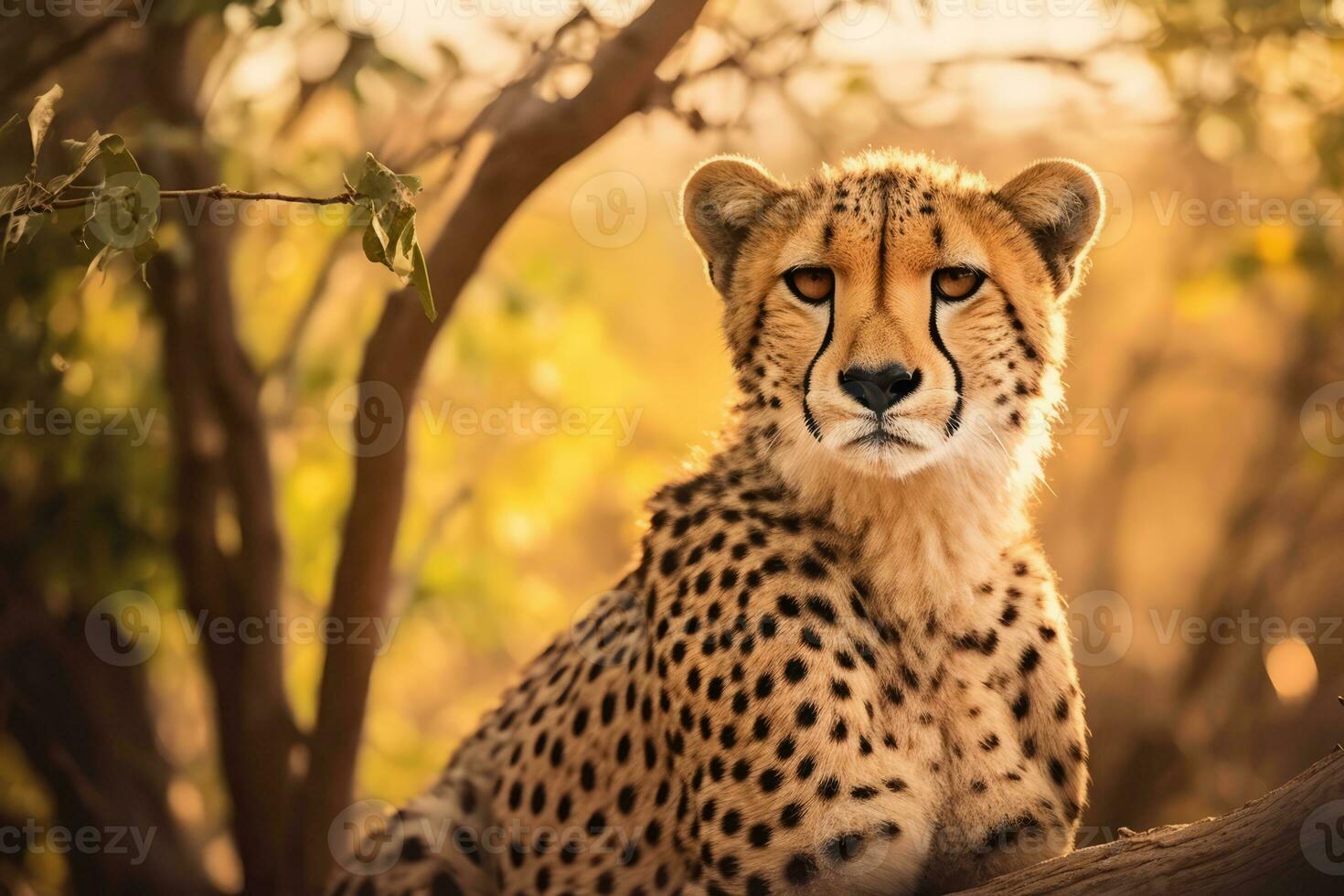 guépard dans nature, nationale géographie, large la vie animaux. ai généré. photo