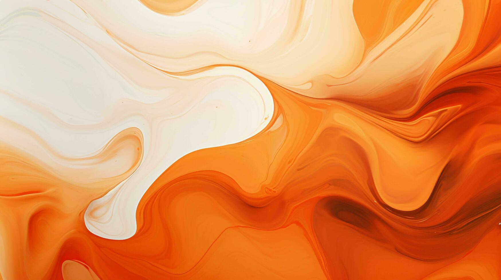 nuances de orange, de ardent mandarine à chaud terre cuite fluide formes dans votre abstrait arrière-plan, ai généré photo