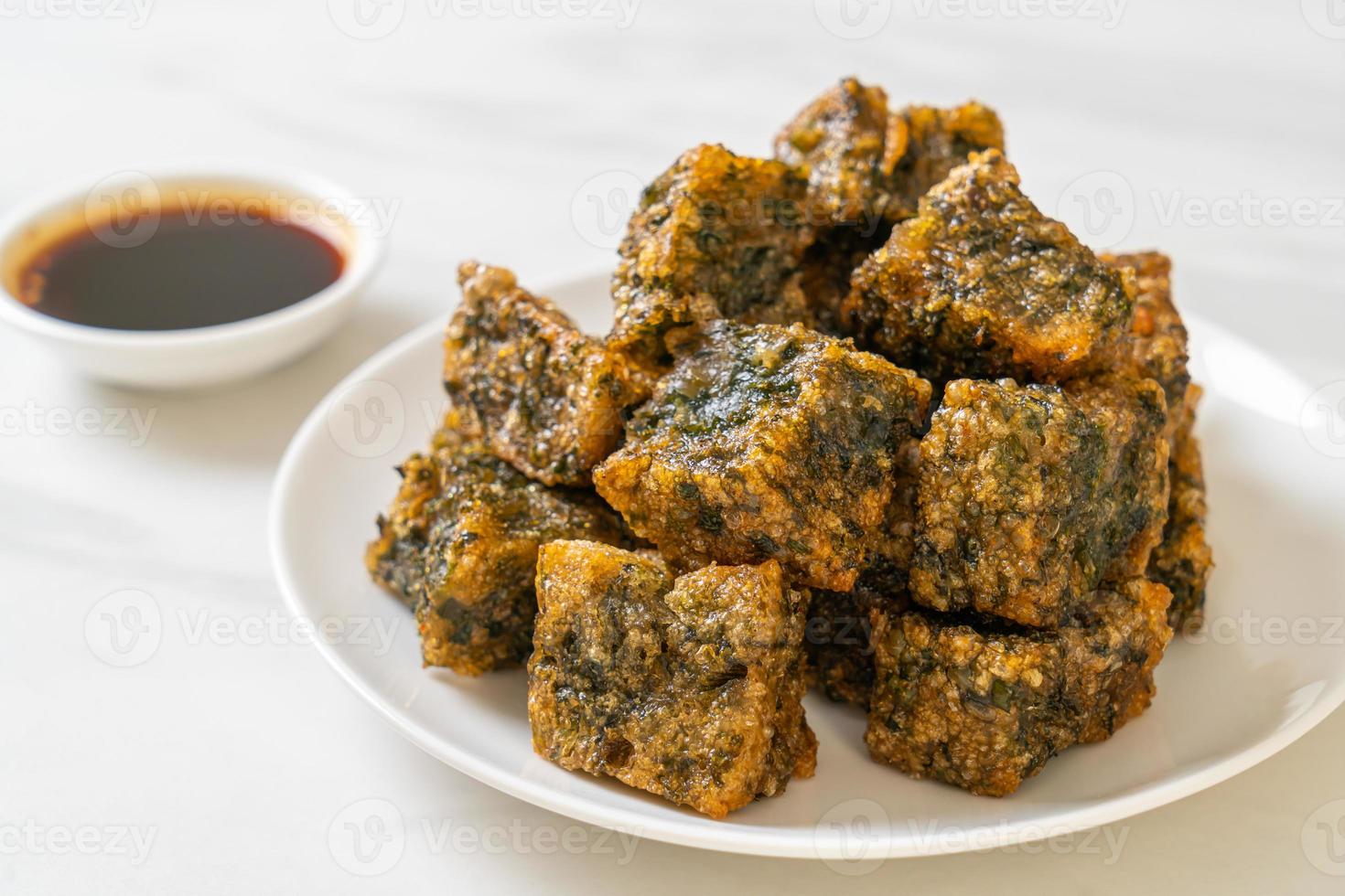 gâteau aux boulettes de ciboulette chinoise frite photo