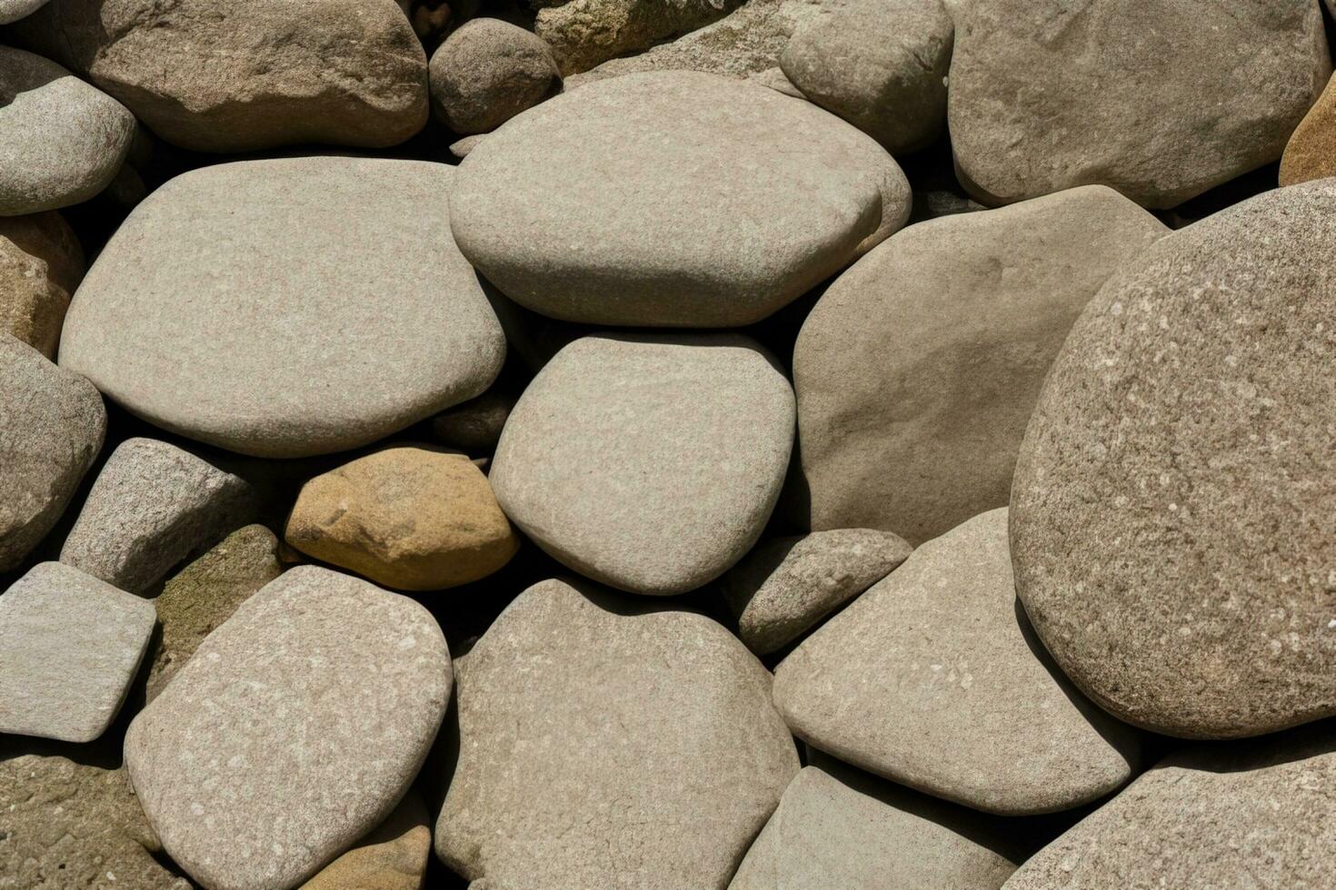 Contexte de pile de grand des pierres de une arrondi ovale forme photo