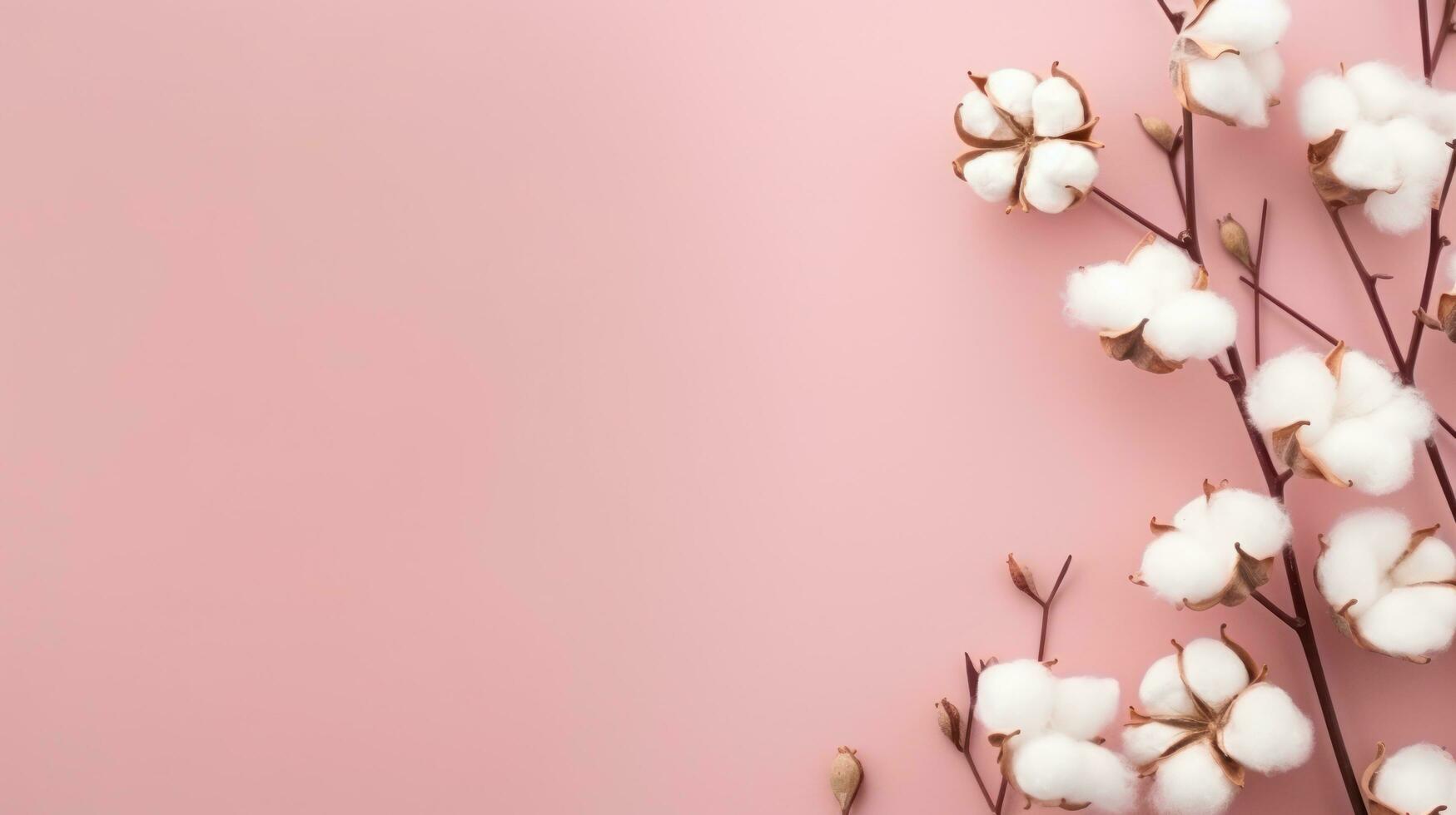 rose minimaliste Contexte avec coton tampons photo