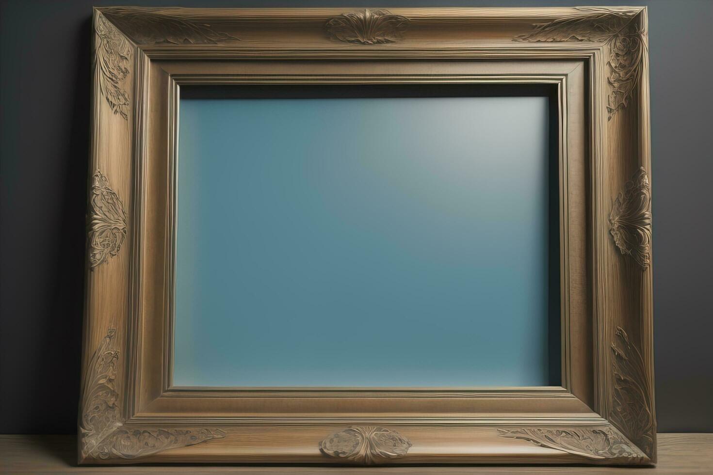 verre image Cadre sur une solide Couleur Contexte. ai génératif photo