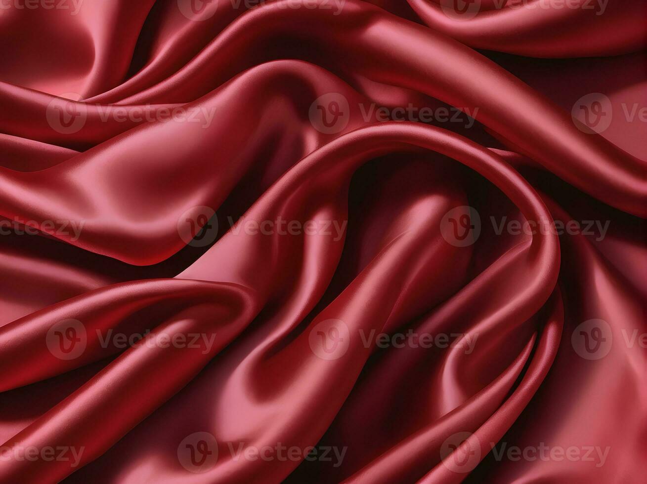 rouge satin soie doux flottant en tissu arrière-plan, génératif ai photo