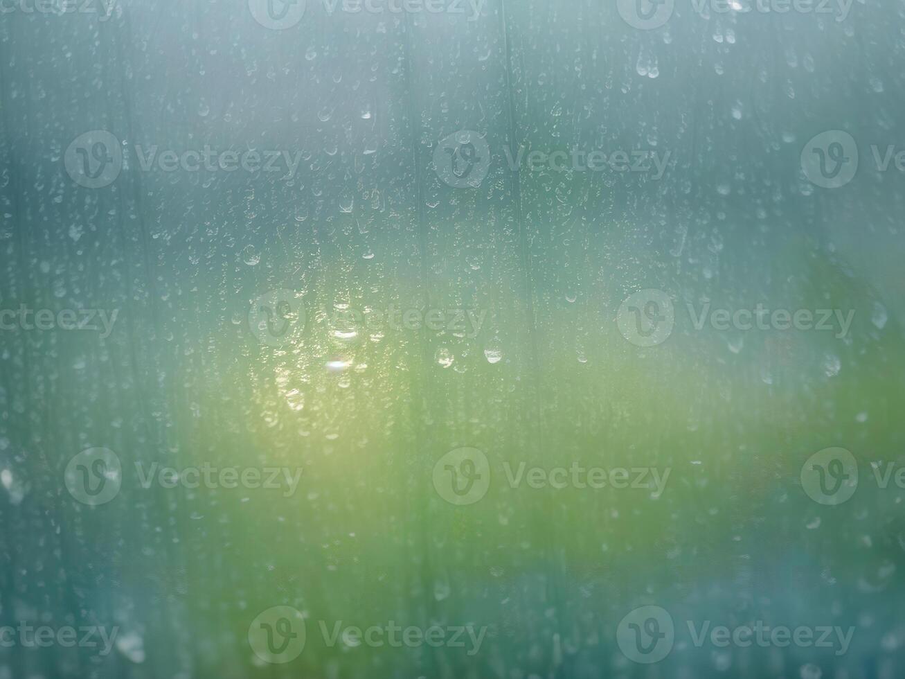 proche en haut l'eau pluie laissez tomber tache sur fenêtre verre abstrait Contexte image, ai génératif photo