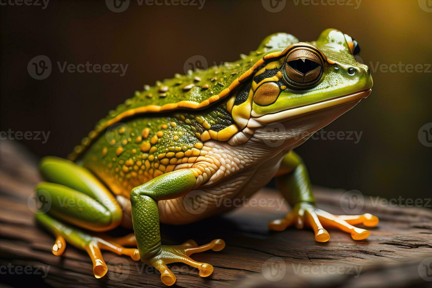 européen arbre grenouille, hyla arborée isolé sur solide Couleur Contexte. ai génératif photo