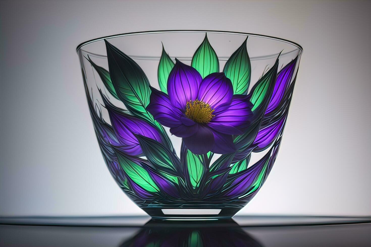 coloré verre pot sur une foncé Contexte. ai génératif photo