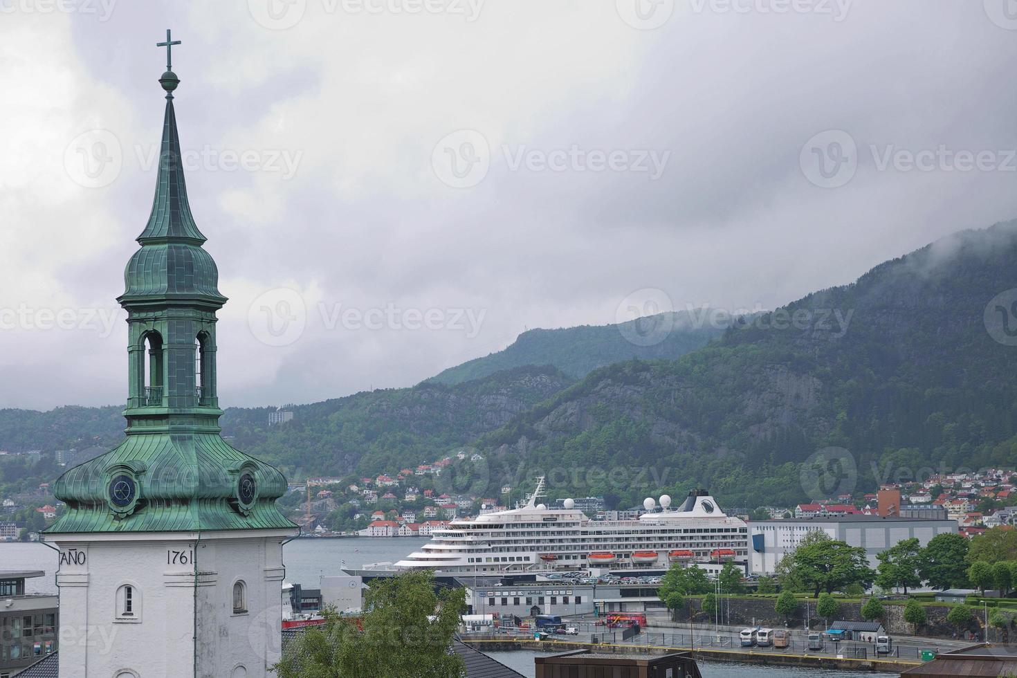 vue sur bergen en norvège photo