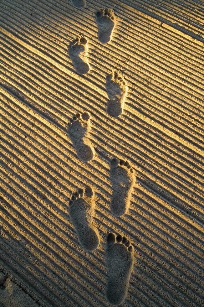 traces de pas dans le sable photo