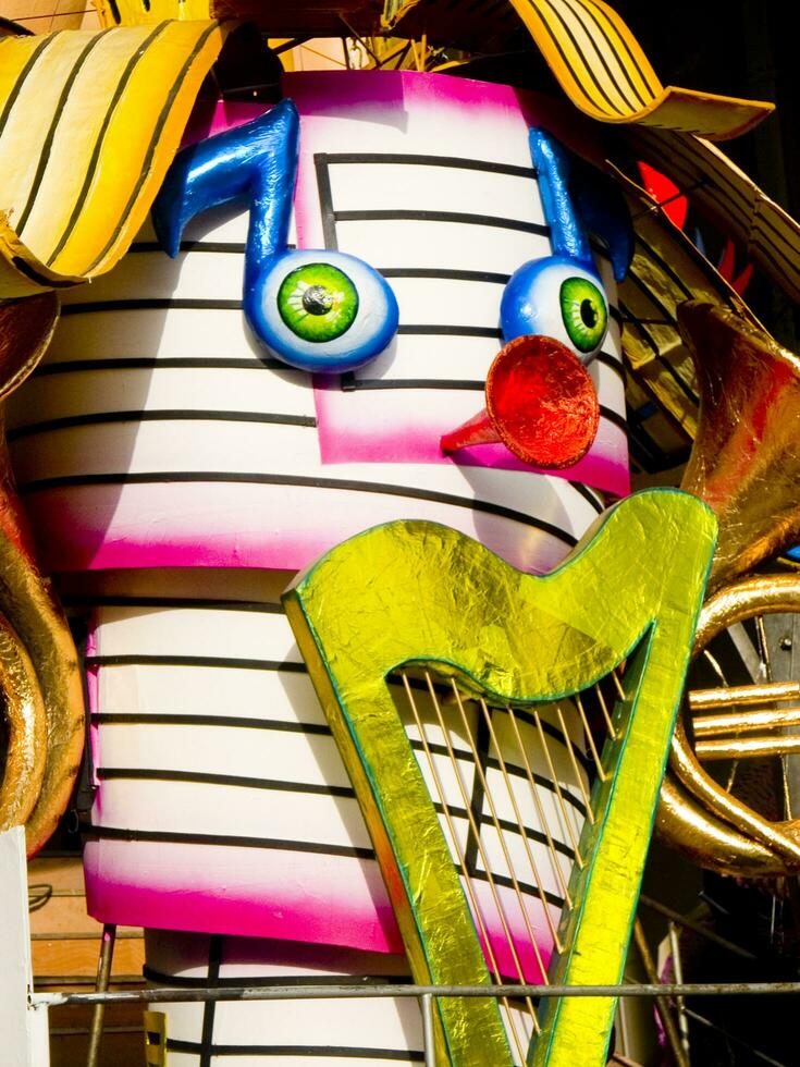 détails de le masques de le carnaval de viareggio photo