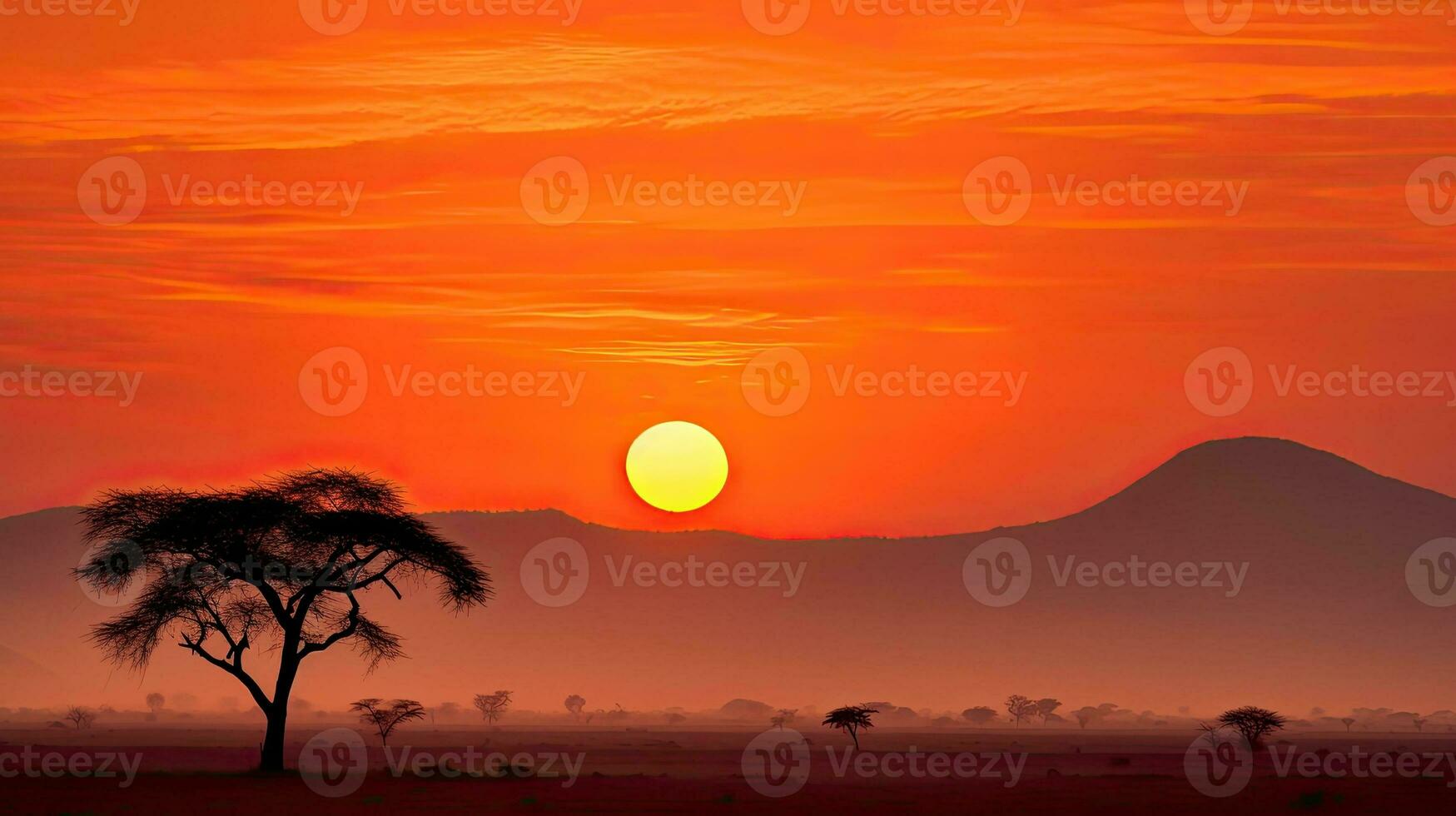 lever du soleil dans Ouganda s kidepo vallée nationale parc photo
