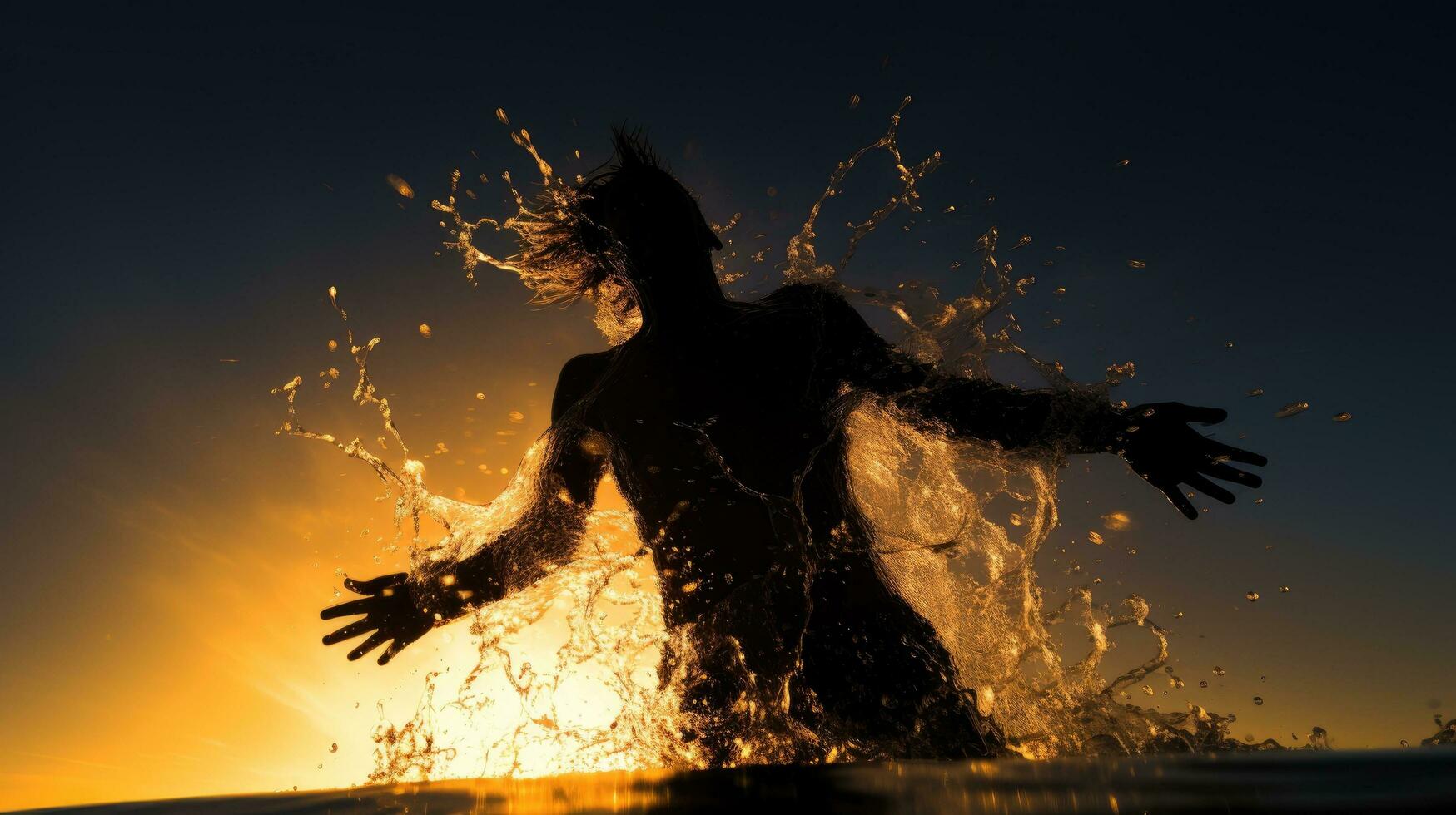 ayant amusement dans le l'eau photo