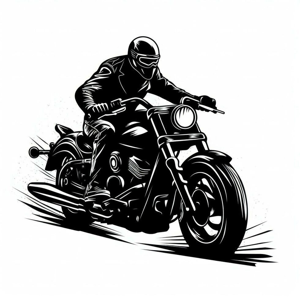 noir moto club logo isolé photo