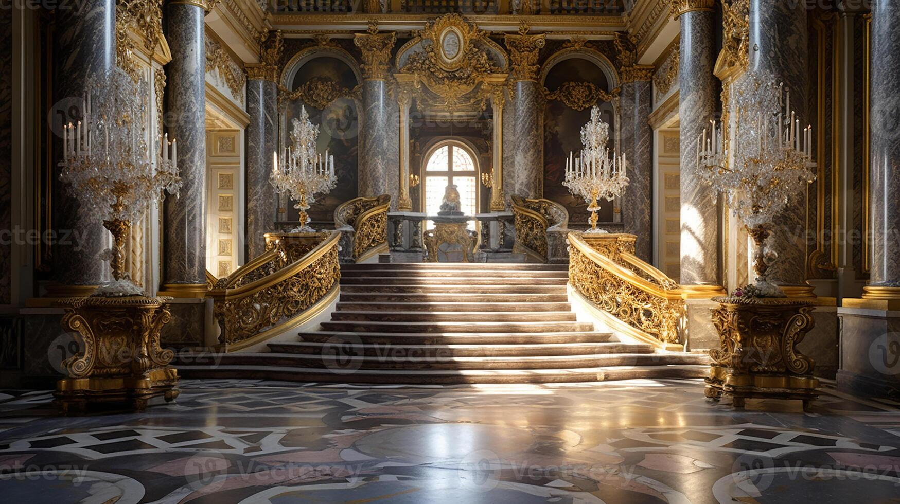 photo de le pièce avec le intérieur conception de le palais de Versailles, France. génératif ai