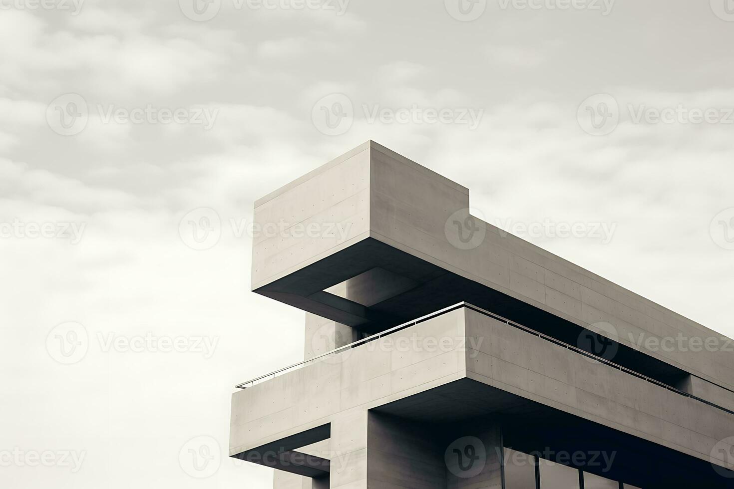 unique moderne Bureau de affaires bâtiments gratte-ciel, noir et blanche. ai généré. photo