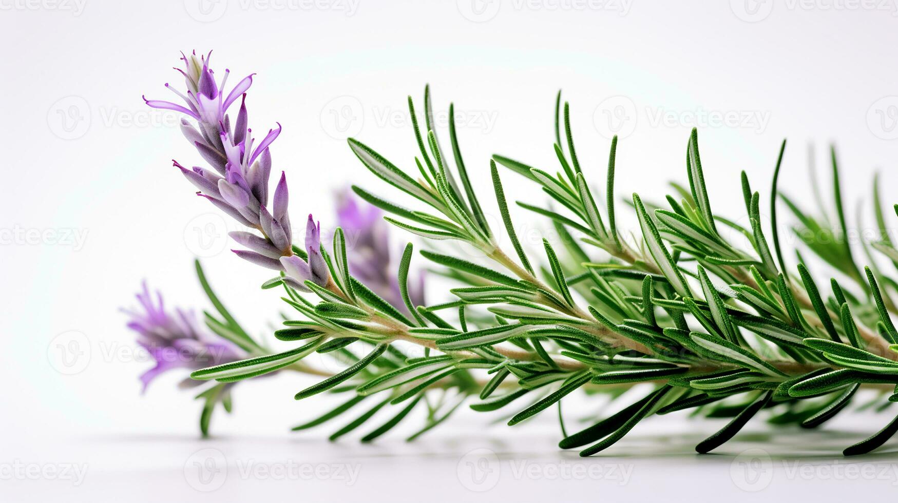 photo de magnifique Romarin fleur isolé sur blanc Contexte. génératif ai