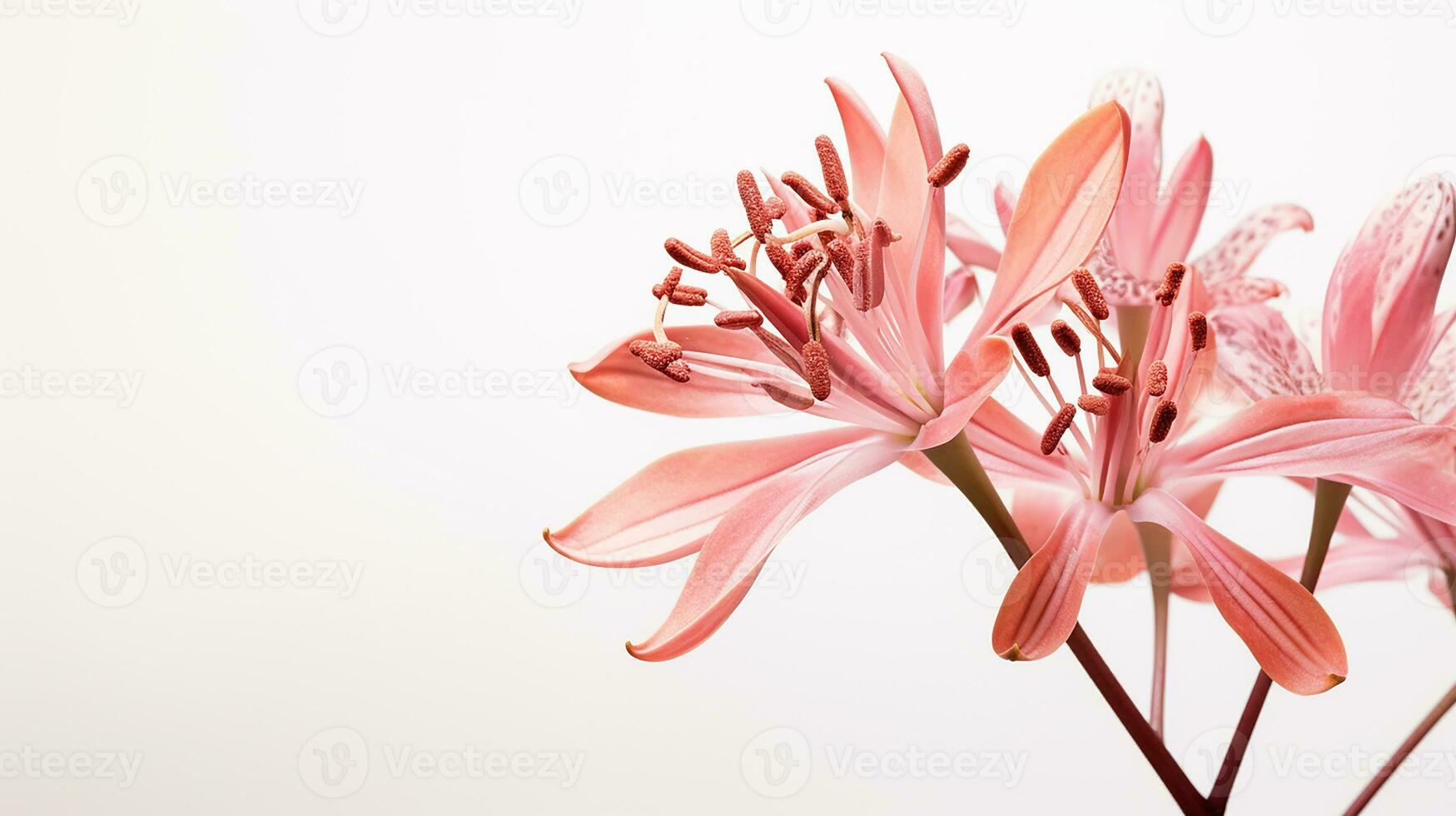 photo de magnifique asclépiade fleur isolé sur blanc Contexte. génératif ai