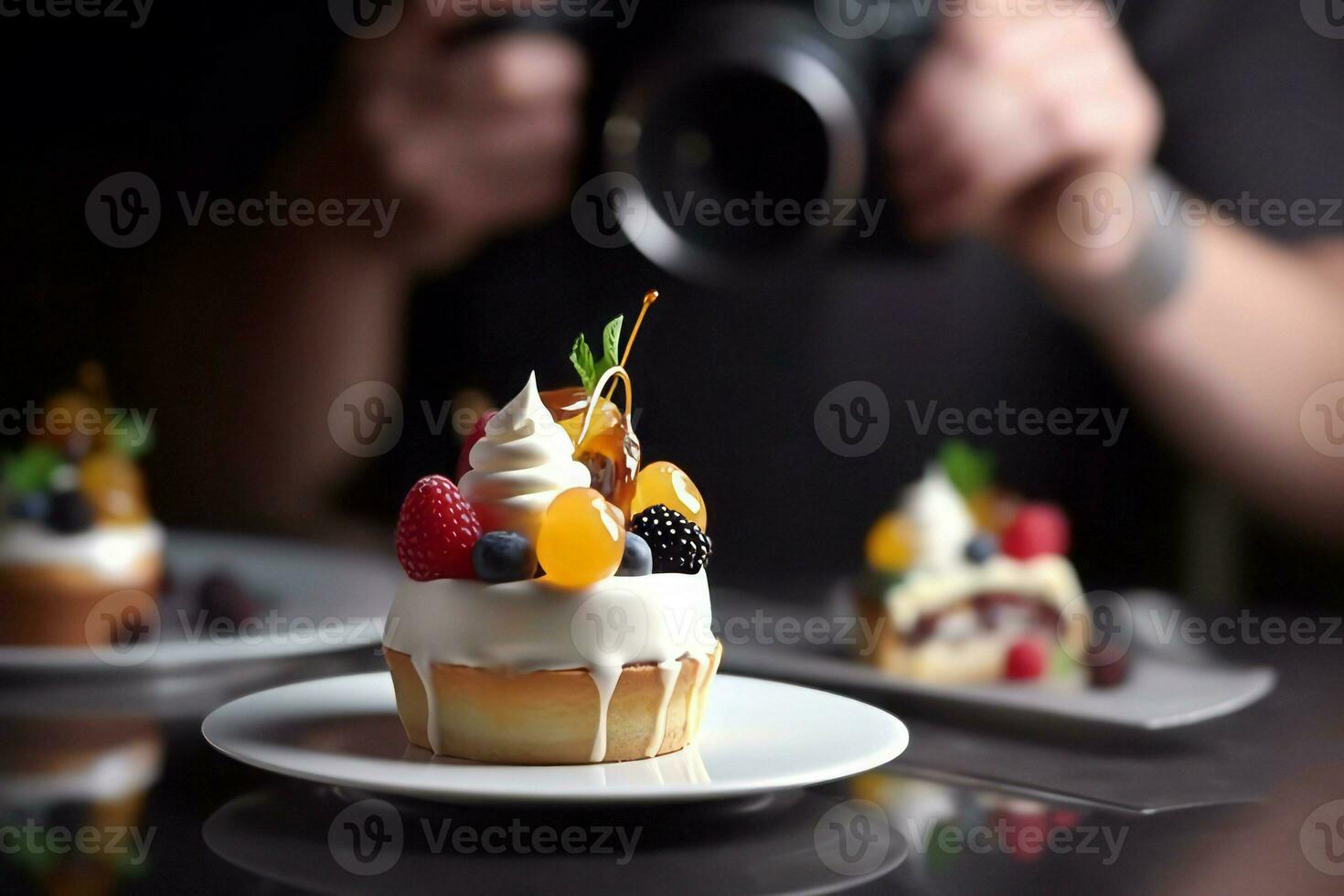 nourriture gâteau la photographie maison. produire ai photo