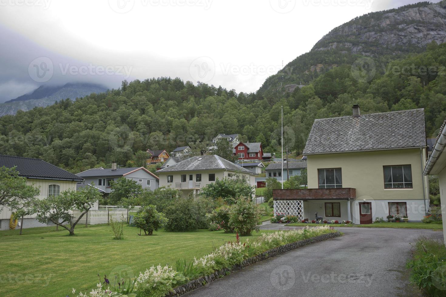 le village d'eidfjord en norvège photo
