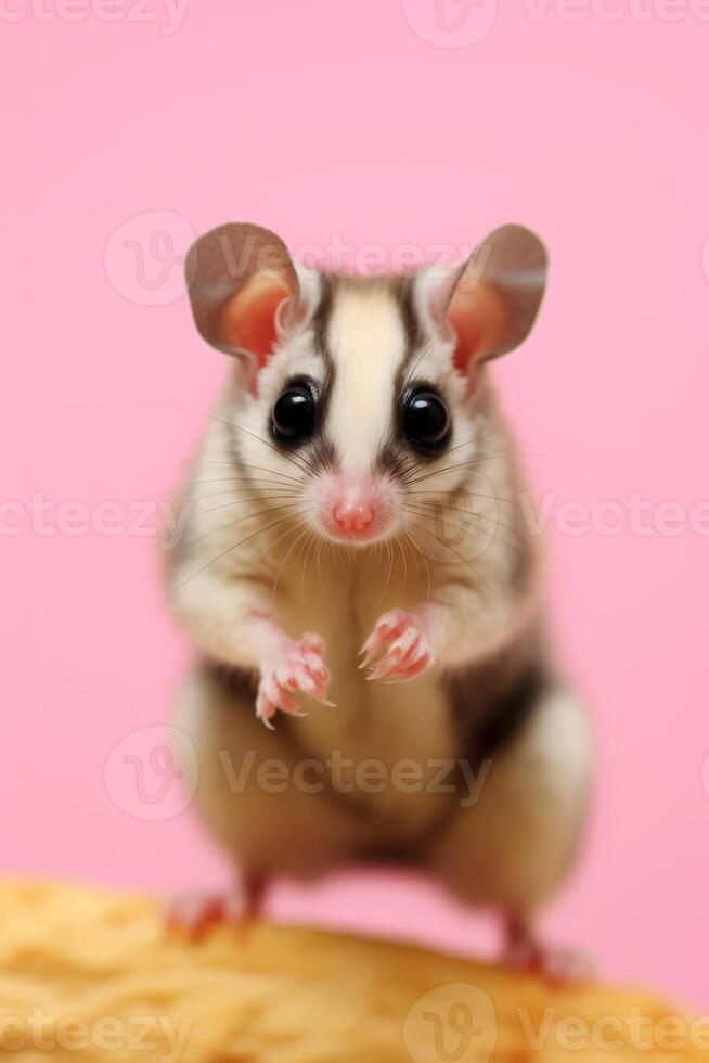 très mignonne sucre planeur dans la nature large la vie animaux. ai généré. photo